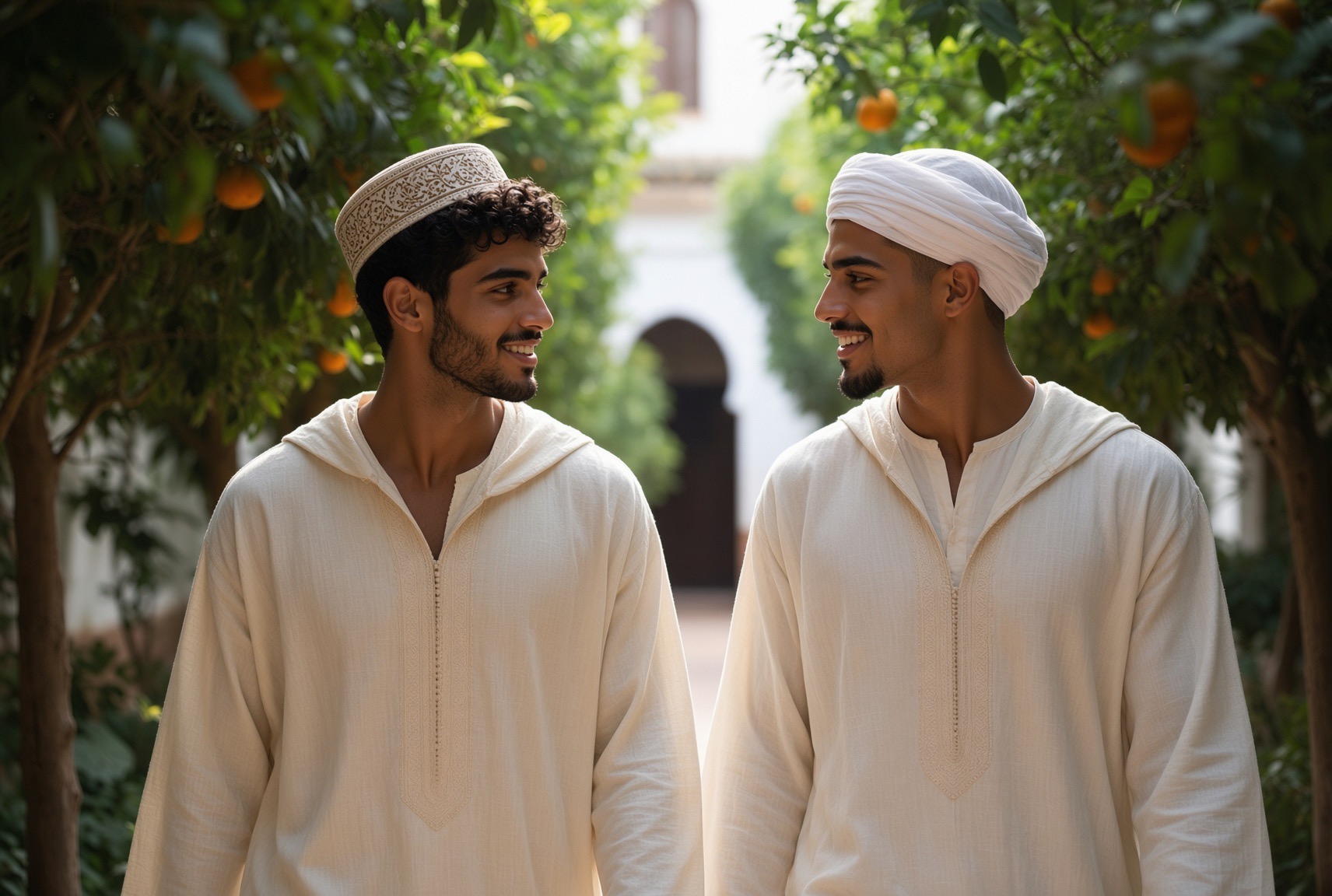 Fraternité & droiture — deux compagnons au Riad
