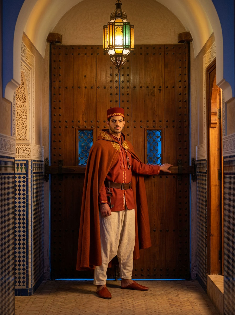 Le bawwab ferme le portail du Riad après l'isha