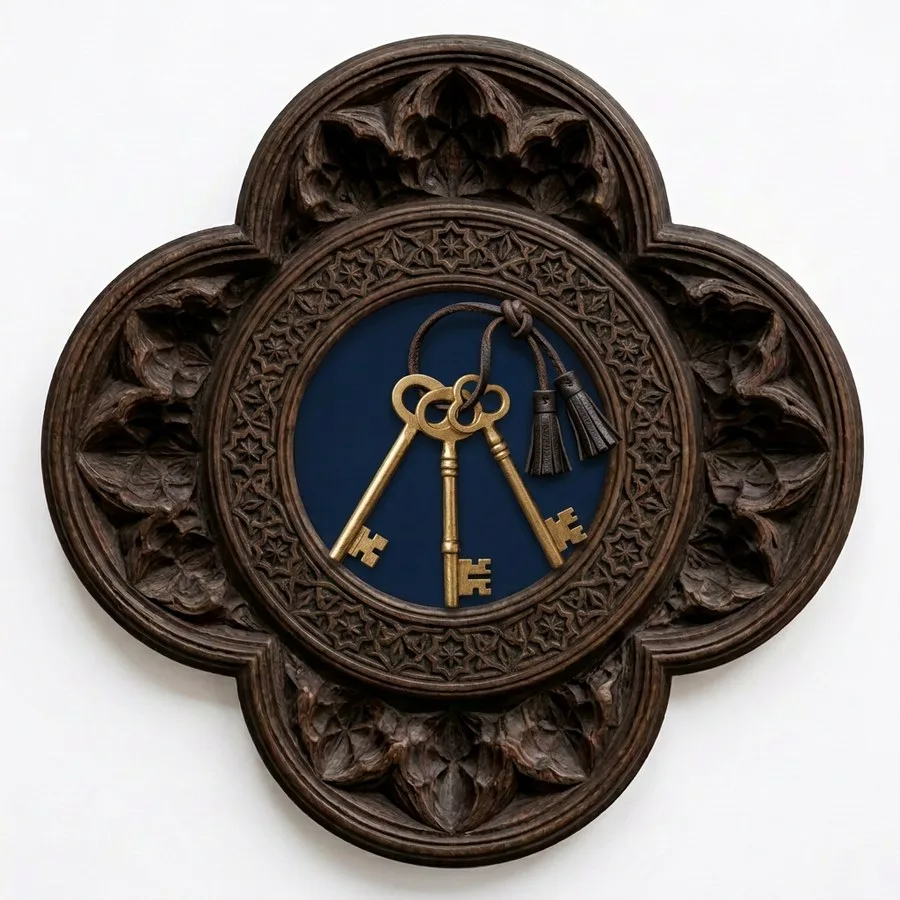 L'emblema della porta del tesoro — le tre chiavi
