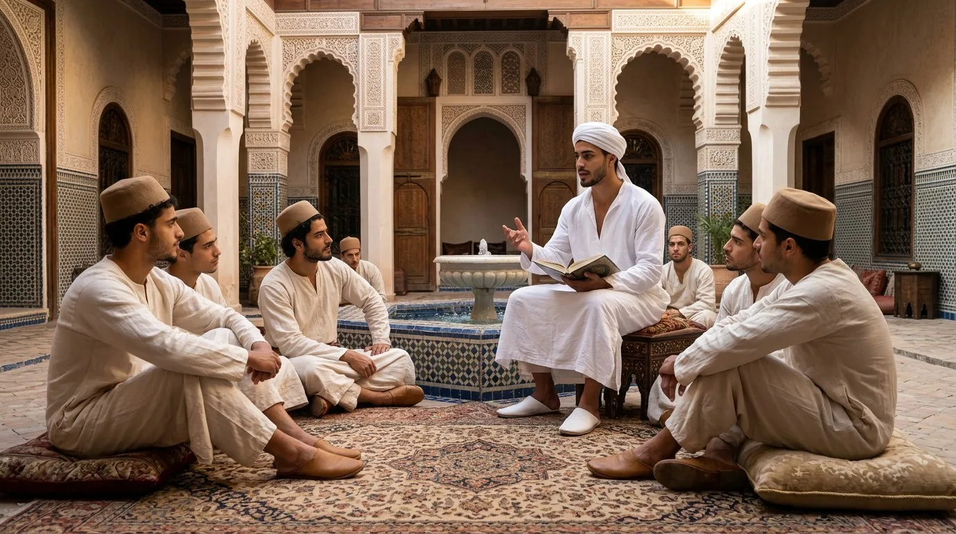 Il faqih in bianco, la lezione nel patio